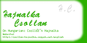 hajnalka csollan business card